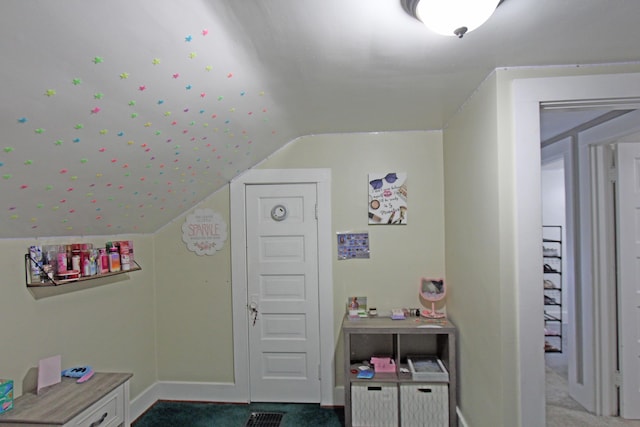 1508 Nicklin Ave, Piqua, OH 45356 - playroom with carpet and vaulted ceiling