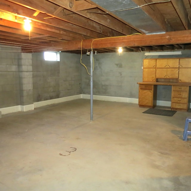 view of basement