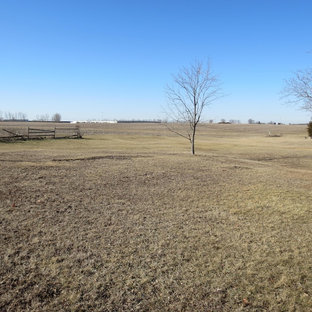 view of yard with a rural view