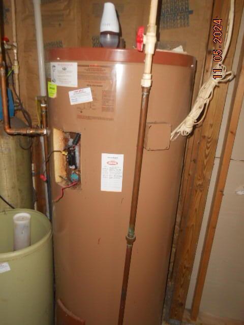 utilities featuring gas water heater