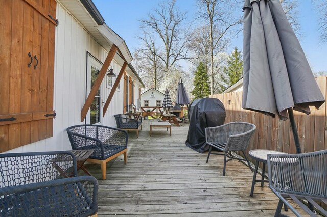 9436 Cottonwood Dr, Huntsville, OH 43324 - view of wooden deck