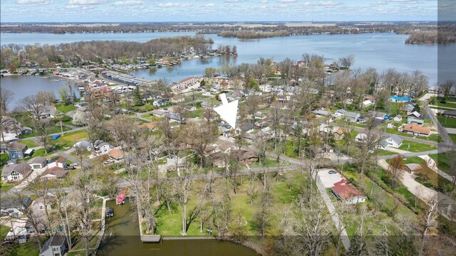 9436 Cottonwood Dr, Huntsville, OH 43324 - bird's eye view with a residential view and a water view