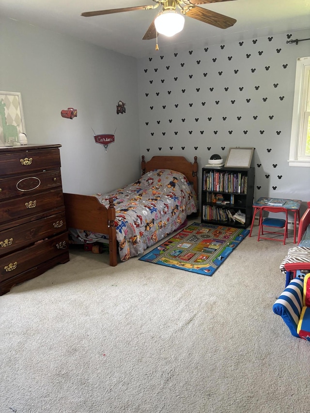 825 Dorothy Ln, Saint Marys, OH 45885 - carpeted bedroom featuring ceiling fan