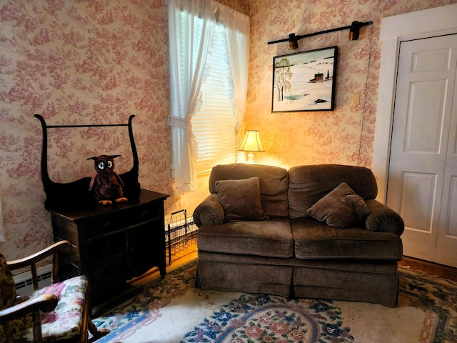 120 N Perry St, Saint Marys, OH 45885 - living area featuring wallpapered walls