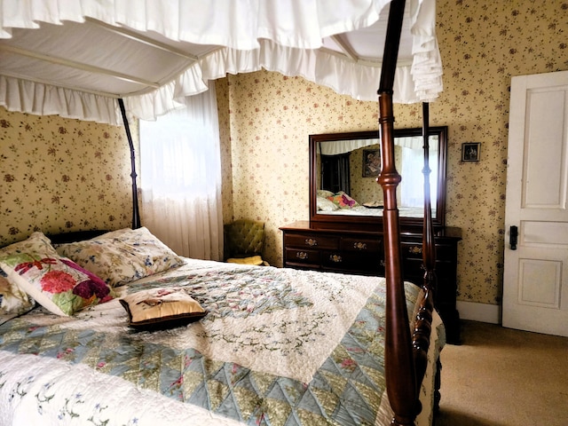 120 N Perry St, Saint Marys, OH 45885 - bedroom featuring wallpapered walls and carpet flooring