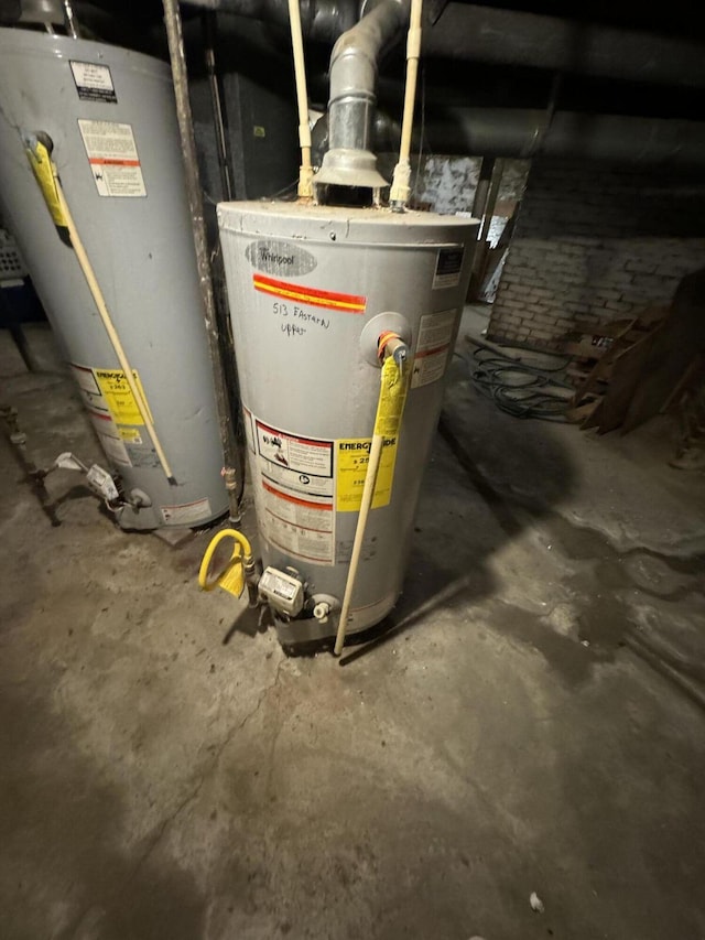 utilities featuring gas water heater