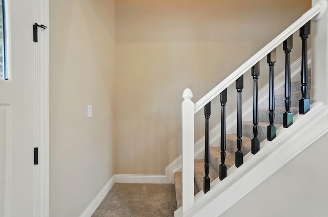 1505 Kingsgate Rd, Springfield, OH 45503 - staircase with carpet flooring and baseboards