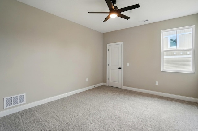 1505 Kingsgate Rd, Springfield, OH 45503 - spare room with a ceiling fan, baseboards, and light colored carpet