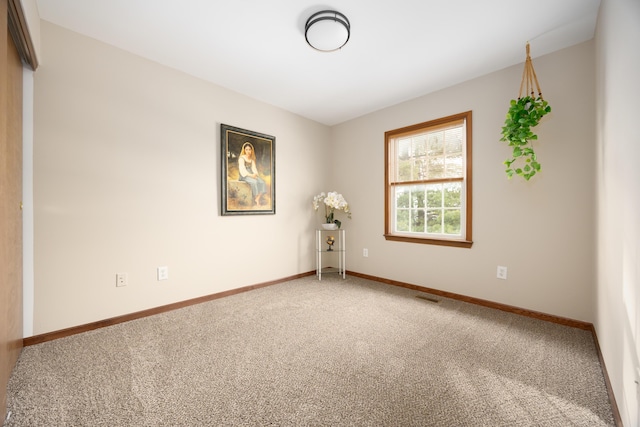 view of carpeted empty room