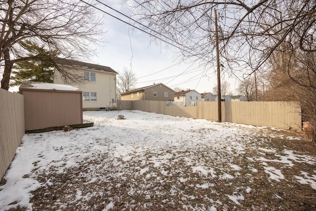 view of snowy yard