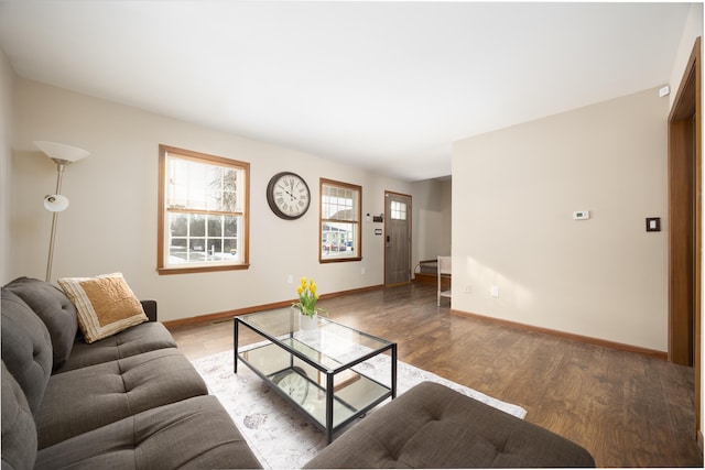 living room featuring hardwood / wood-style floors