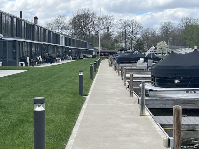 9638 State Route 368 Unit C6, Huntsville, OH 43324 - dock area with a lawn