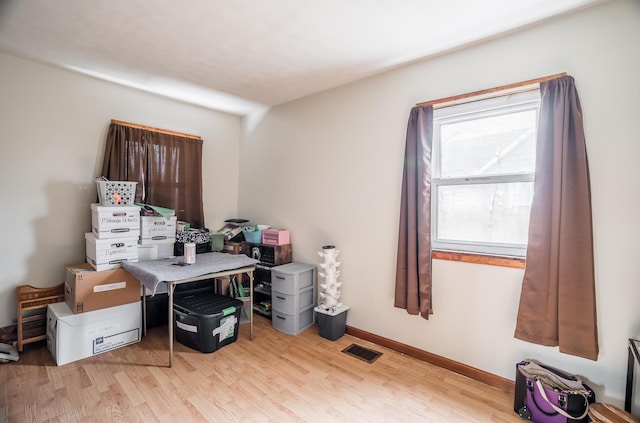 522 E High St, Saint Marys, OH 45885 - office with baseboards, visible vents, and wood finished floors