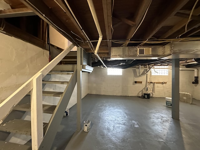 view of basement