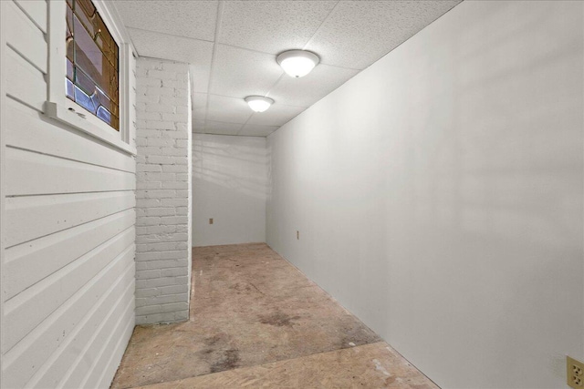 424 N Market St, Kenton, OH 43326 - basement with a drop ceiling