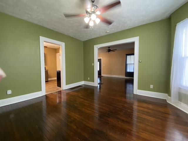 1208 Broadway St, Springfield, OH 45504 - empty room with wood-type flooring and ceiling fan