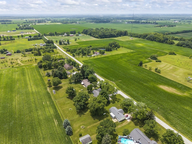 5899 N Springcreek Stringtown Rd, Piqua, OH 45356 - aerial view of sparsely populated area with rows of crops and a pastoral area