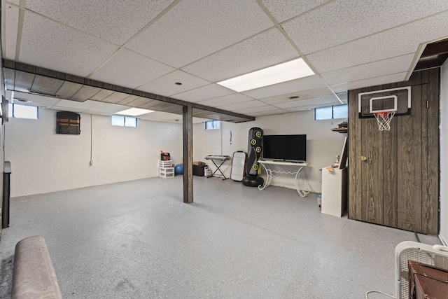 5899 N Springcreek Stringtown Rd, Piqua, OH 45356 - below grade area with a drop ceiling