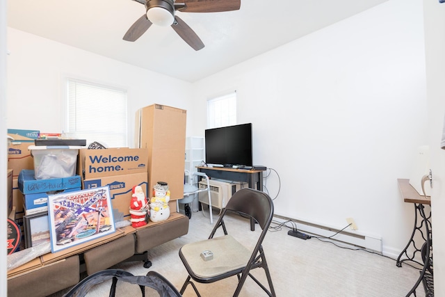 13730 Seminole Path, Lakeview, OH 43331 - office featuring carpet flooring and ceiling fan