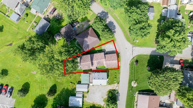 13730 Seminole Path, Lakeview, OH 43331 - aerial view of residential area with property parcel outlined
