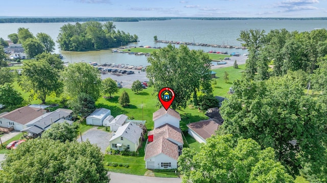 13730 Seminole Path, Lakeview, OH 43331 - aerial view of residential area with a large body of water