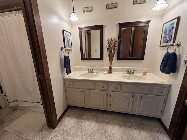 10209 County Road 286 Unit C-16, Huntsville, OH 43324 - full bathroom featuring double vanity and a shower with curtain