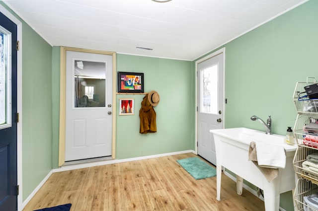 interior space featuring light wood-type flooring