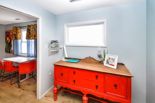 interior space featuring light hardwood / wood-style floors