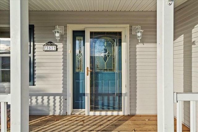 view of doorway to property