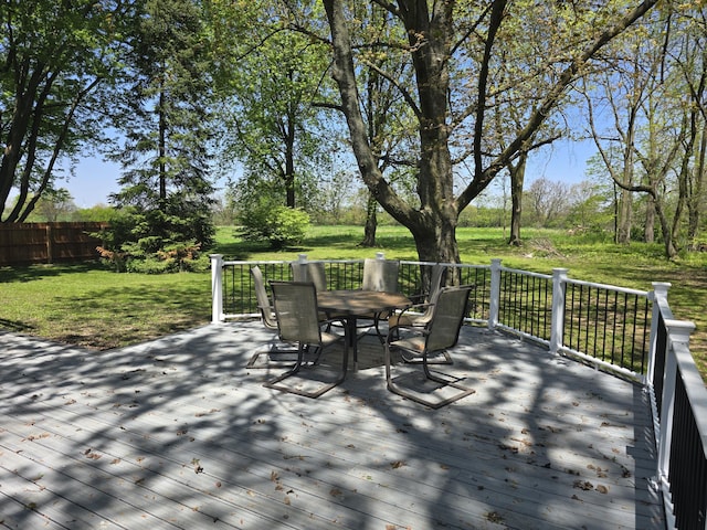 318 W Buckeye St, Belle Center, OH 43310 - wooden terrace with outdoor dining space