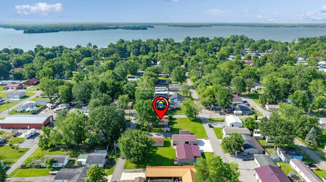11939 Pocahontas Path, Lakeview, OH 43331 - aerial view of residential area with a nearby body of water