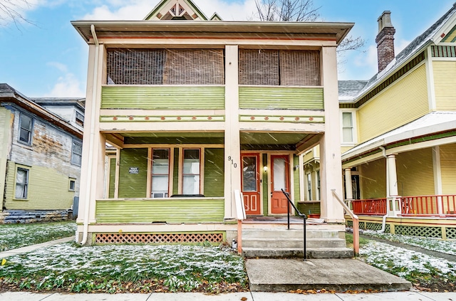 view of front of house with a porch