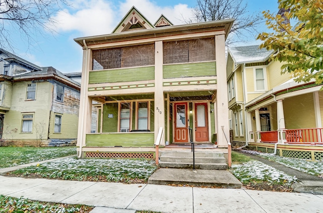 victorian home with covered porch