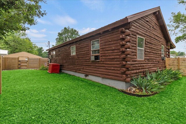 11350 Powhatan Path, Lakeview, OH 43331 - view of property exterior with log exterior and crawl space