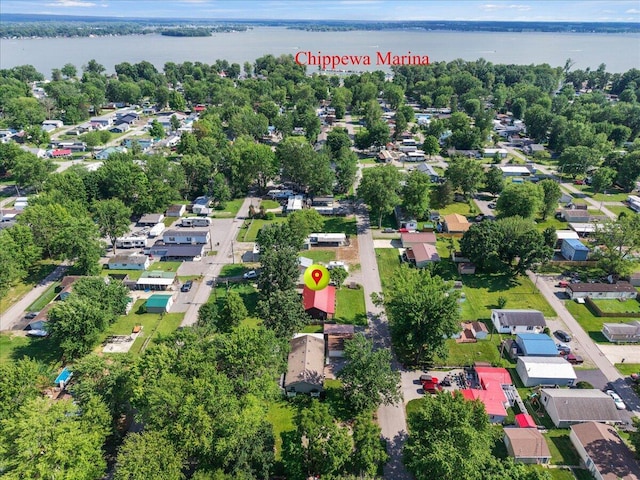 11350 Powhatan Path, Lakeview, OH 43331 - aerial view of property and surrounding area with a large body of water and nearby suburban area