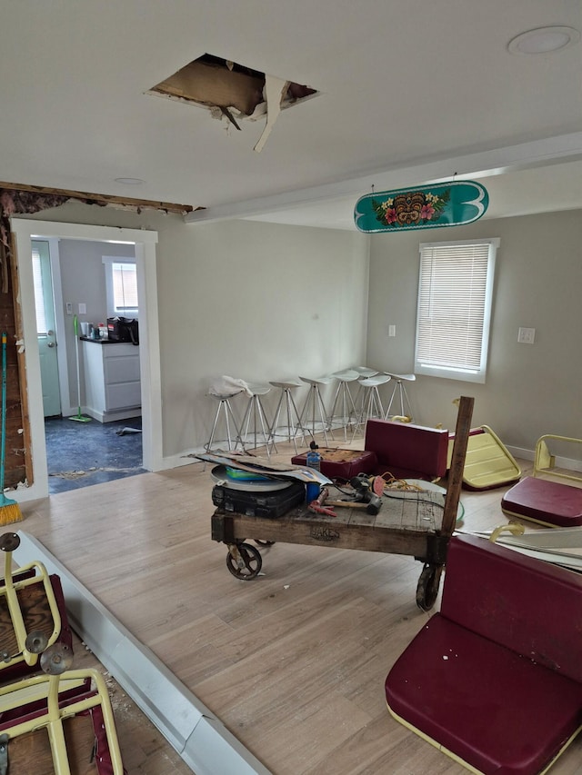 dining room featuring hardwood / wood-style flooring