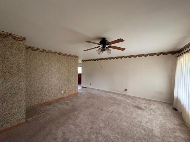 1432 Attleboro Ave, Springfield, OH 45503 - empty room featuring ceiling fan and light colored carpet