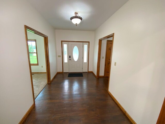 4344 N US Highway 68, West Liberty, OH 43357 - entryway featuring dark wood-style flooring and baseboards