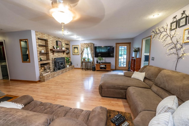 17689 Fort Loramie Swanders Rd, Sidney, OH 45365 - living area featuring wood finished floors and a textured ceiling