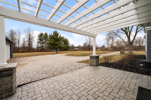 view of patio with a pergola