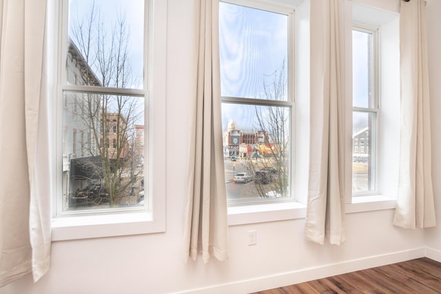 details featuring hardwood / wood-style floors