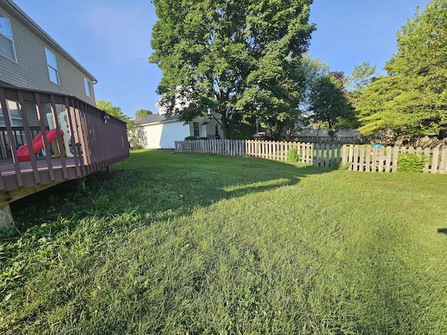 2973 Kicking Bird Trce, Dublin, OH 43017 - view of yard with a deck