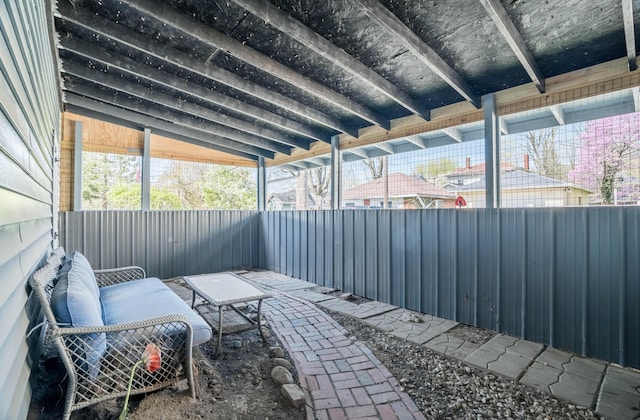 view of patio with fence