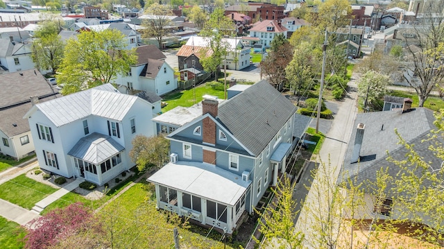 bird's eye view with a residential view