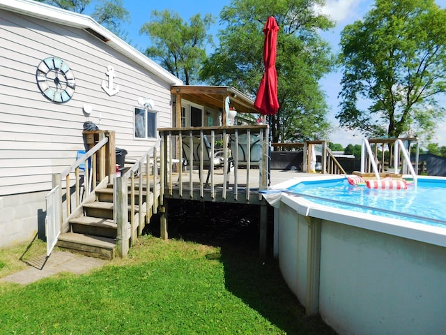 exterior space with an outdoor pool