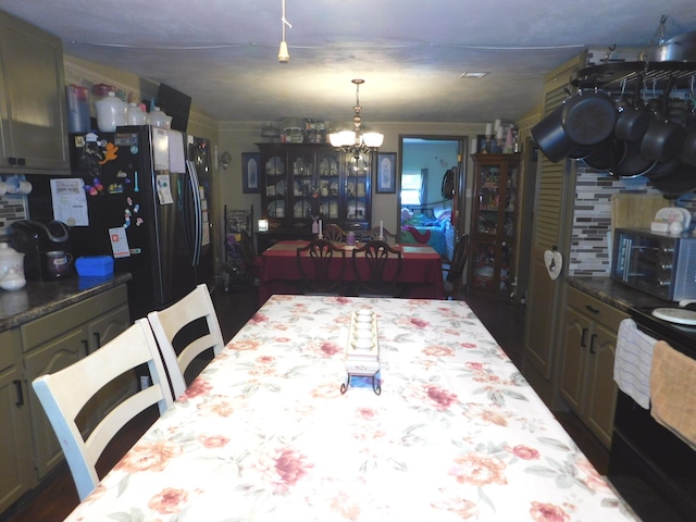 dining room with an inviting chandelier