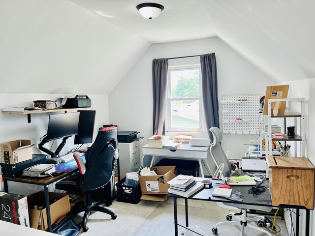 201 Clay St, Rockford, OH 45882 - carpeted office space featuring vaulted ceiling