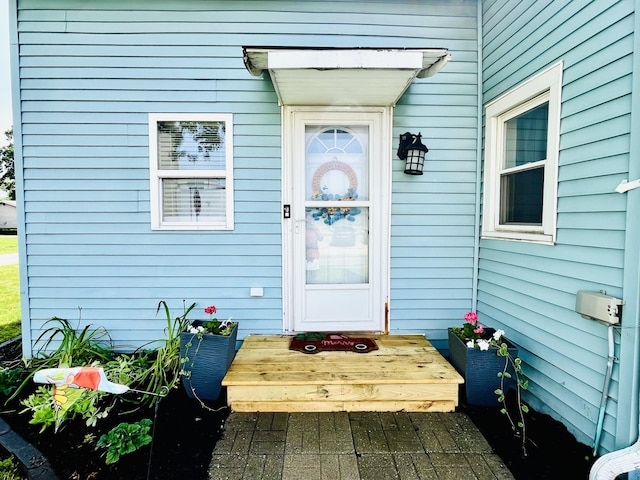 201 Clay St, Rockford, OH 45882 - entrance to property with a wooden deck