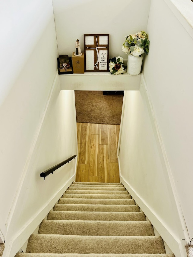 201 Clay St, Rockford, OH 45882 - stairs with wood finished floors