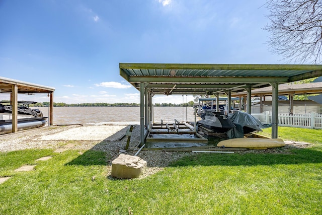 9342 State Route 368, Huntsville, OH 43324 - dock featuring a water view and boat lift